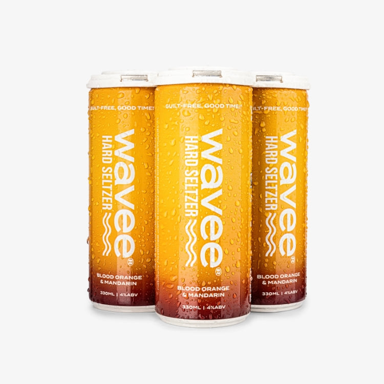 Blood Orange and Mandarin - 4-pack - Wavee Seltzer